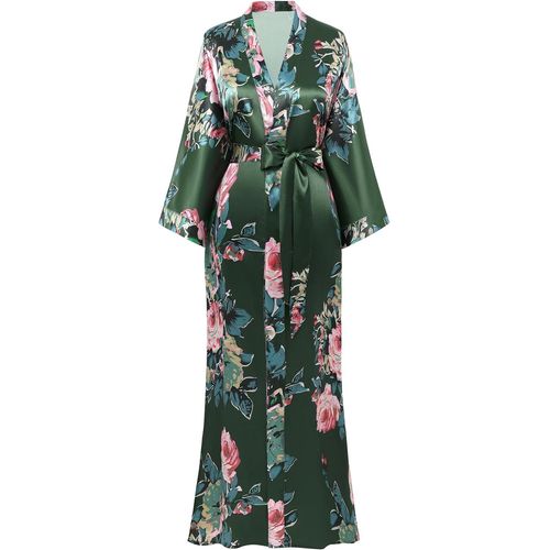 Kimono Robe De Nuit Femme Robe De Chambre Longue Robe De Nuit Peacock Kimono Long Chemise De Nuit Kimono 53""/135cm
