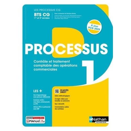 Processus 1 Contrôle Et Taitement Comptable Des Opérations Commerciales Bts Cg 1e Et 2e Années - Manuel + Licence