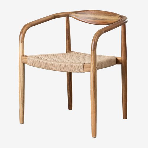 Chaise De Salle À Manger En Bois D'acacia Mallory Brun Blé