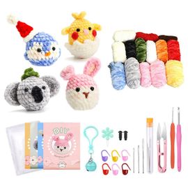 Kit Crochet Débutant Reessy - 15 Fils + 14 Aiguilles Ergonomiques 2-10mm - Sac Inclus
