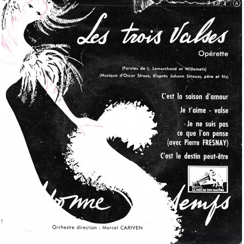Yvonne Printemps : Les Trois Valses (Opérette) : C'est La Saison De L'amour / Je T'aime / Je Ne Suis Pas Ce Que L'on Pense / C'est Le Destin Peut-Être [Vinyle 45 Tours 7" Ep]