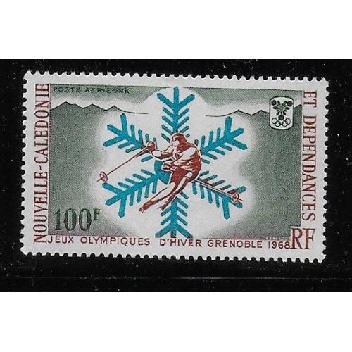 Nouvelle-Caledonie Poste Aerienne 1967 : Jeux Olympiques D'hiver À Grenoble : Timbre À 100 F. Neuf **