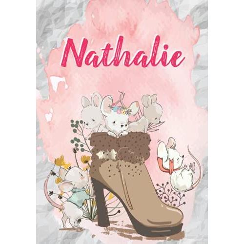 Nathalie: Carnet De Notes A5 | Prénom Personnalisé Nathalie | Cadeau D'anniversaire Pour Fille, Femme, Maman, Copine, Sur | Souris Mignonnes En ... Pages Lignée, Petit Format A5 (14.8 X 21 Cm)