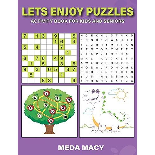 Let's Enjoy Puzzles : Activity Book For Kids And Seniors