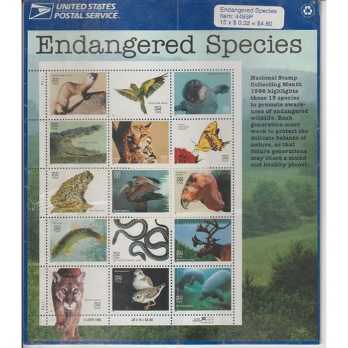 United States Postal Service,Endangered Species,1995