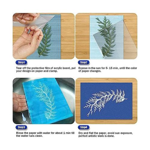 30 feuilles de papier cyanotype, kit de papier Sun Art, papier de dessin  solaire papier d'impression de nature pour enfants