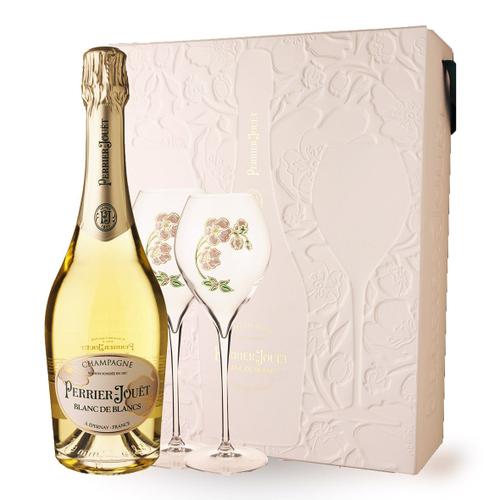 Champagne Perrier-Jouët Blanc De Blanc 75cl - Coffret 2 Flutes