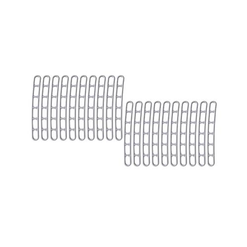 20Pcs Auvent ÉChelle Bande Flexible 6 Compartiments Auvent Camping Fixation Tension pour Plastique ExtéRieur