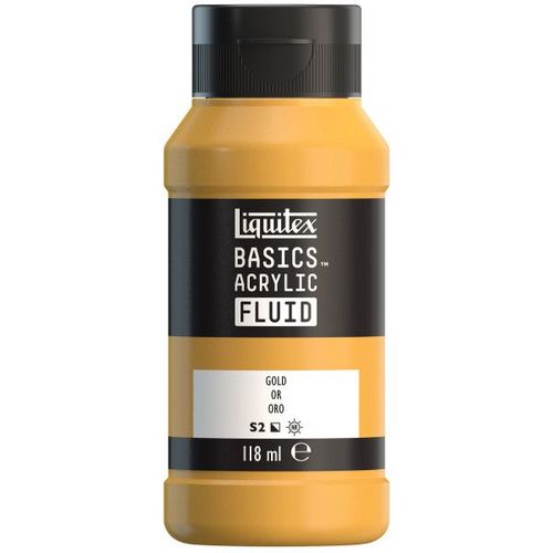 Peinture Acrylique - Fluide - Or - 051 - Liquitex - Basics Acrylic Fluid - 118ml