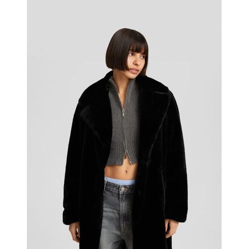  Manteau Polaire Revers Femme S Noir