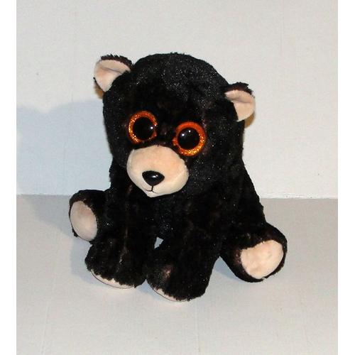 Peluche Ours Kodi Noir Ty Yeux Scintillants Orange