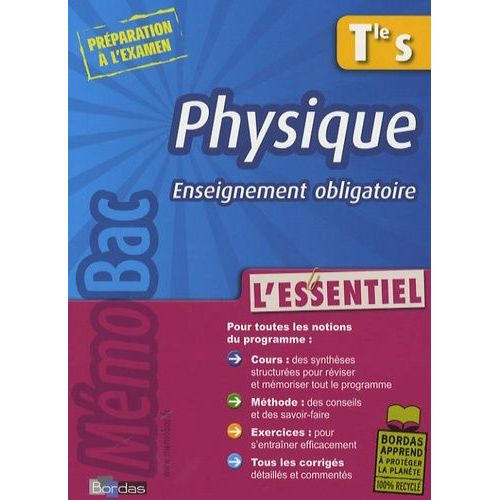 Physique Tle S Enseignement Obligatoire - L'essentiel