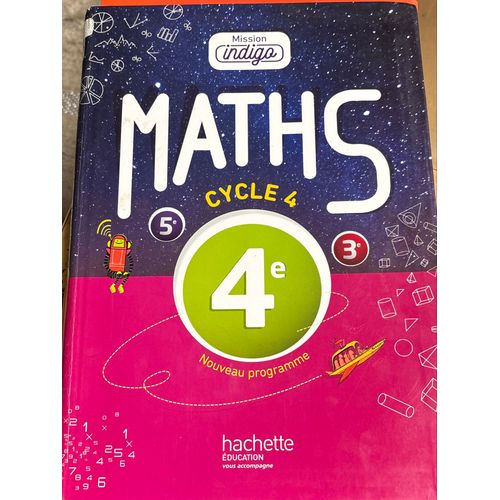 Mission Indigo Maths 4e Hachette Nouveau Programme 