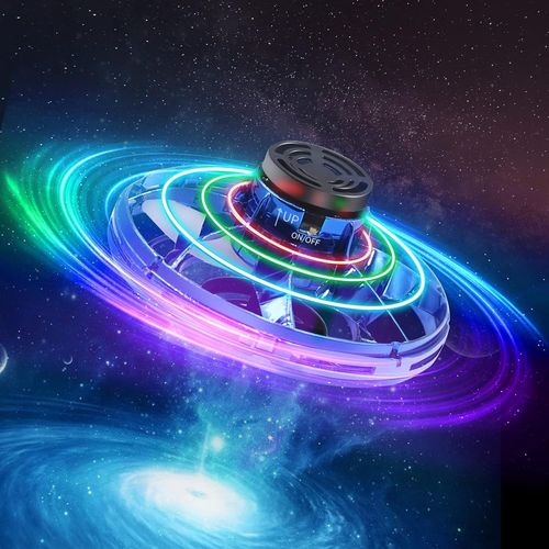 Ufo Mini Drone,Balle Volante Oscillante,Flying Ball Spinner Avec Led,Toupie Volant Rotation À 360 °,Pour Enfant Et Adulte,Bleu.[W122]