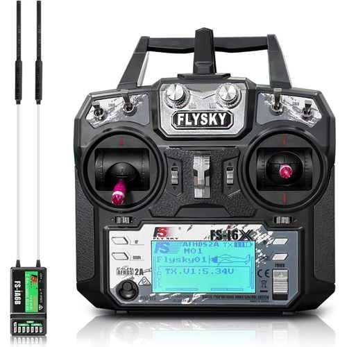 Fs-I6x Ensemble Émetteur 10 Canaux,Contrôleur Rc 2.4ghz Avec Récepteur Pour Drone Multirotor Avion Hélicoptère Planeur Bateau (Fs-I6x+Ia6b).[W232]-Marque Générale