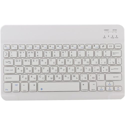 Clavier Portable sans Fil Ultra-Fin de 10 po,Clavier Rechargeable Bluetooth,avec Port de Chargement Micro USB,pour Fournitures informatiques intelligentes Bluetooth(Russe).[W469]