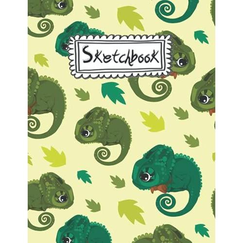 Sketchbook: 120 Pages Blank Drawing Pad For Children Of All Ages At An. Kids Sketchbook, 8.5 X 11 Â?Chameleon Sketchbook For Kids, Journal And Sketch Pad, (Chameleon Lovers Series)