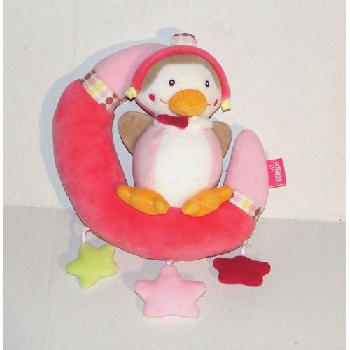 Doudou Pingouin Rose Musical Berceuse Rouliboule Babysun