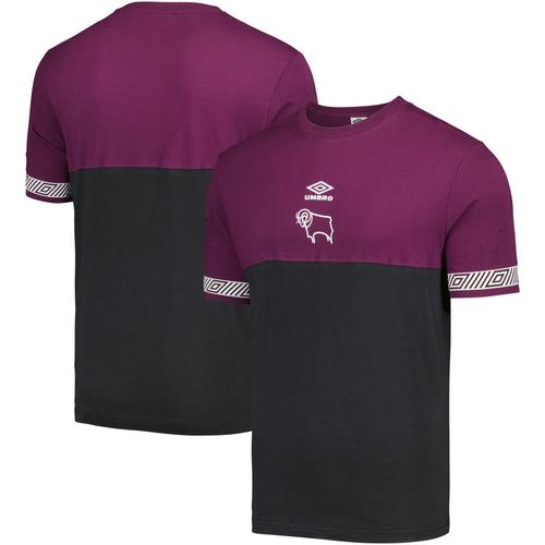 Derby County Umbro Sport Style Crew T-Shirt - Bordeaux/Noir