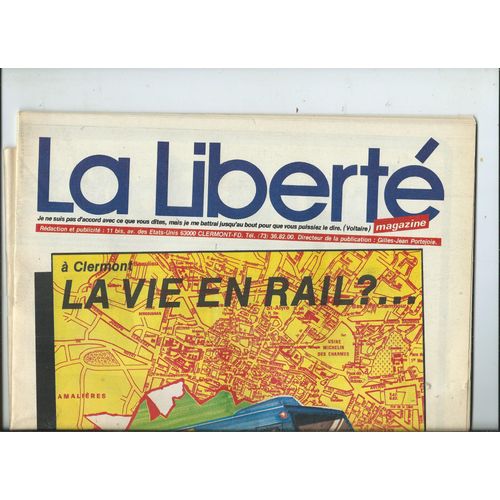 La Liberté Magazine Clermont Fd 01/10/1982 Gills-Jean Prtejoie, Hugues Fermaud, Philippe Marcombes Par Valérie Couderc, Jacques De Schriver,, Véronique Jannot, Nicolas Stoufflet, Deobat, Thorgal,Yorik