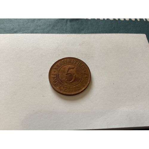 1 Pièce De 5 Cents, Maurice, Année 1967.