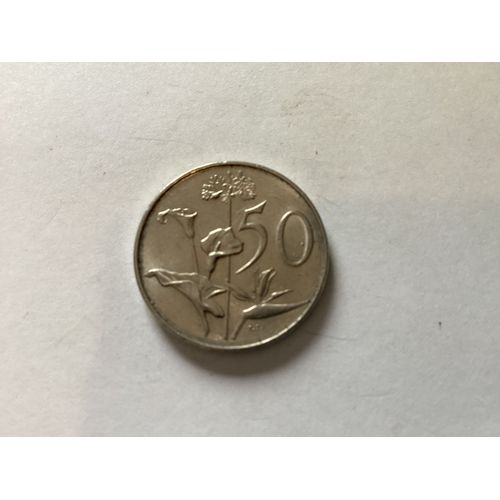 1 Pièce De 50 Cents, Afrique Du Sud, Année 1975.