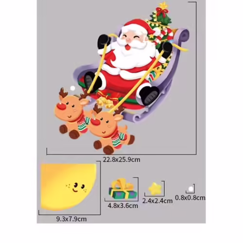 Décoration Murale,Autocollant Statique De Noël En PVC Amovible,2022,autocollants De Fenêtre Père