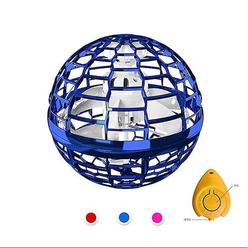 Jouet De Balle Volante, Mini Drone Pour Enfants, Orbe Volant, Boule De Vol Stationnaire Magique Avec Lumières Led, Jouet D'avion Bleu-Générique