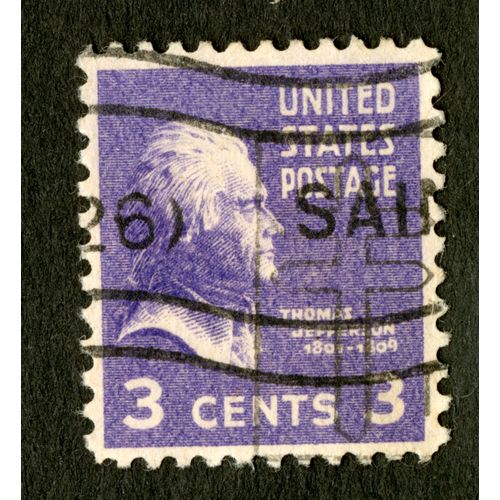 Timbre Oblitéré United States Postage, Thomas Jefferson , 3 Cents