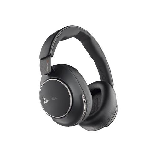 Poly Voyager Surround 80-M UC - Voyager Surround 80 series - micro-casque - circum-aural - Bluetooth - sans fil - USB-C via un adaptateur Bluetooth - noir - Certifié pour Microsoft Teams