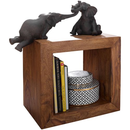 Étagère Debout Bois Massif 44x44x33cm Étagère À Livres Étagère En Bois