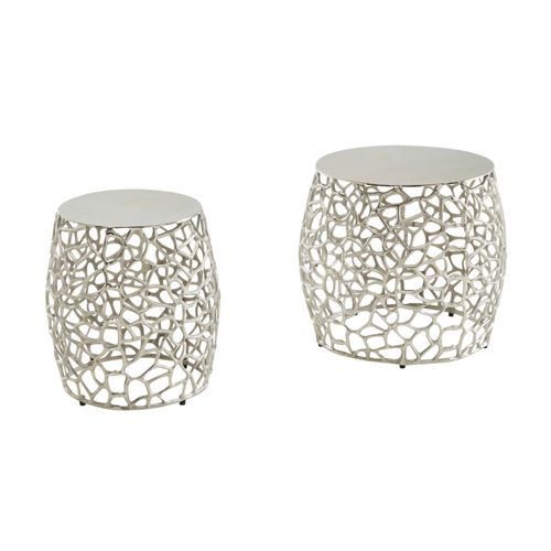 Table D'appoint Lot De 2 Petite Table Basse De Salon Ronde Moderne