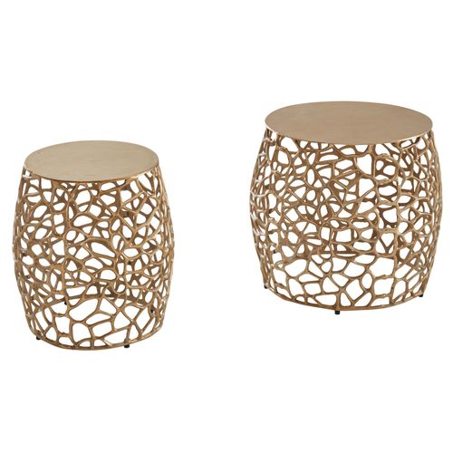 Table D'appoint Lot De 2 Petite Table Basse De Salon Ronde Moderne