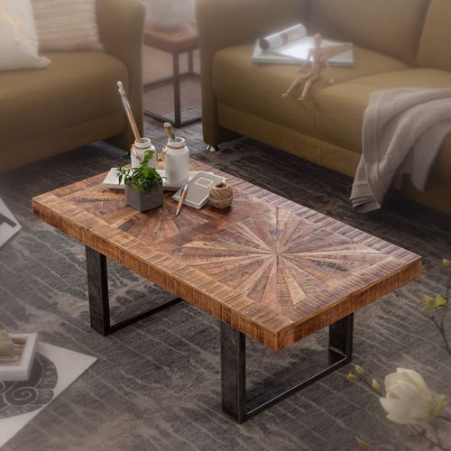 Table Basse Mango 105 Cm Table Table De Salon En Bois Massif Industrial