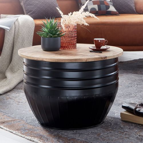 Table Basse Bois Massif 60x41x60 Cm Table D'appoint Table De Salon Rond