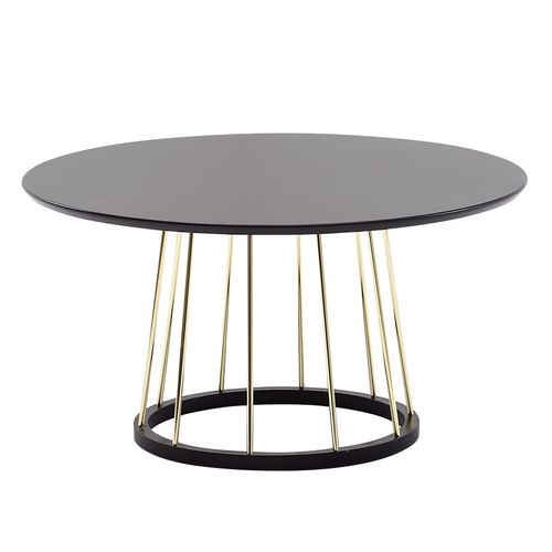 Table Basse Ronde 80 Cm Table De Salon En Métal Noir