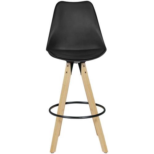 Ensemble De 2 Tabourets De Bar Bois Rétro Tissu Design Avec Tabourets Arrière