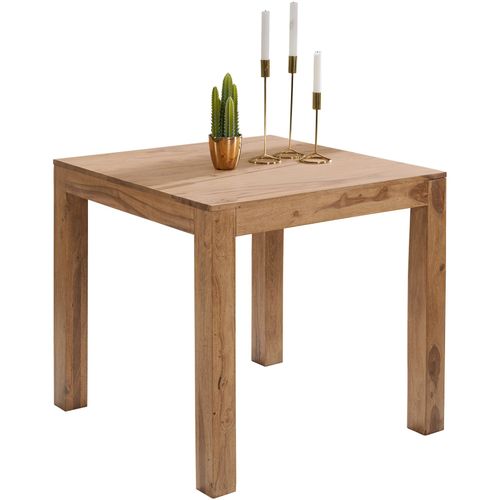 Table De Salle À Manger 80x76x80cm Bois Massif Table De Cuisine Acacia
