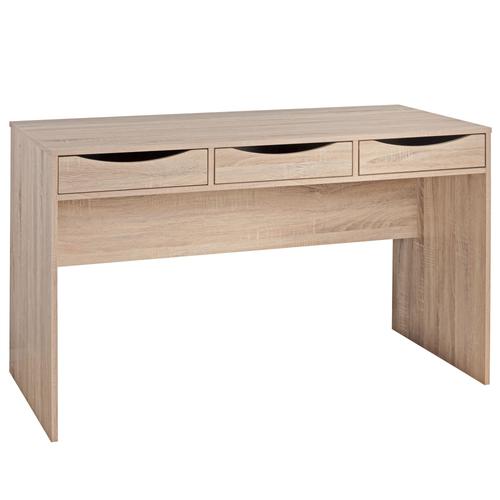 Table De Bureau Petit 120x75x55 Cm Table Pour Ordinateur Avec 3 Tiroirs