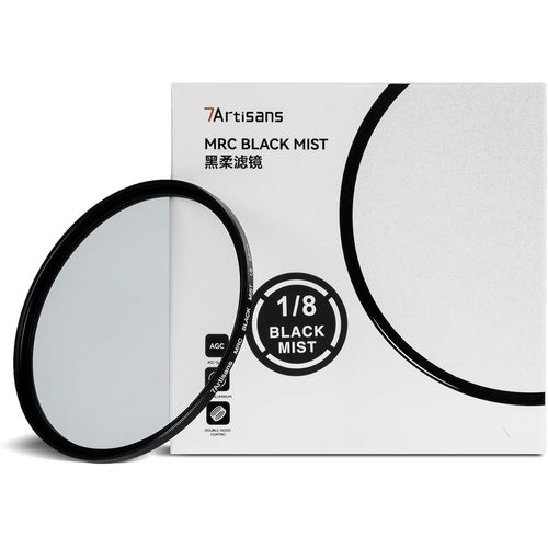 Filtre à brume noir 1/8 en alliage d'aluminium naturel doux effet diffuseur de rêve effet cinématographique Soft Focus Filtre en verre optique (82 mm)