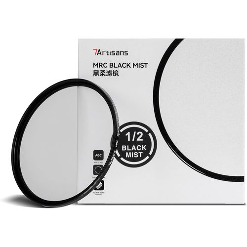 Filtre à brume noir 1/2 en alliage d'aluminium-Effet diffuseur doux naturel-Effet cinématographique-Filtre en verre optique (67 mm)