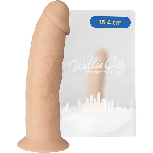 Willie City Gode Réaliste Avec Ventouse 15 Cm-God Ventouse Pour Homme Et Femme-Gode Ceinture Penisse Silicon Réaliste-Gode Anal Couples Sex Toy