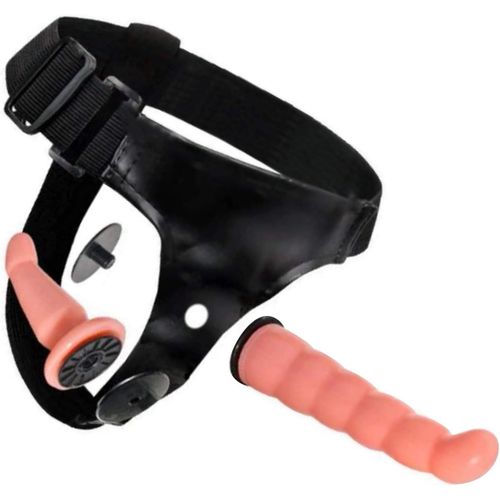 Godes Ceintures 17.5cm Et 12cm 2.3 À 4.4cm Double Pénétration Abs Tpr Plug Anal Gode Sex Toys Anals Gode Homme Pour Lesbiennes Et Couples Gode Ceinture Godemichets Double Gode Strap On Fops D24-10