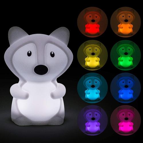 Veilleuse Chambre Enfant Lampe Veilleuse Bébé Veilleuse Renard Multicolore Veilleuse Led Rechargeable 9 Couleurs Veilleuse Bébé (Télécommande + Tactile