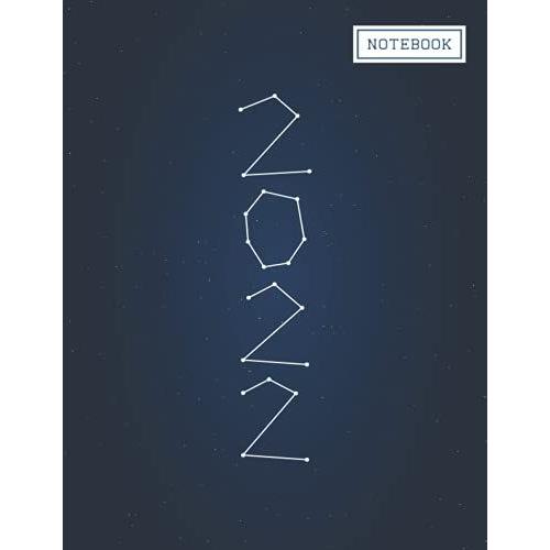 Notebook: 2022 With Stars On Dark Sky Notebook Gift Idea To Write Daily Note For Teens Students Women Girls Kids Teachers Adults - 120 Pages - Lined - 8.5 X 11