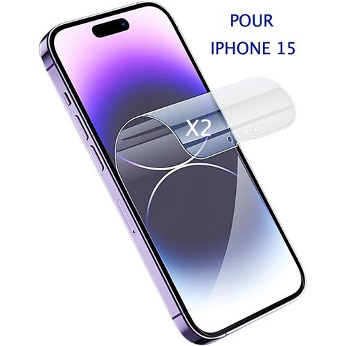 Lot De 2 Films Souple Protection Totale Pour Écran Pour Iphone 15