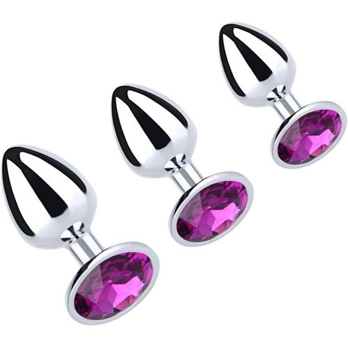 (Ø 28,Ø 34 & Ø 40) Plug Anal De Luxe En Alliage D'aluminium Plug Anal Sex Toys Pour Hommes Femmes Couples Avec Support