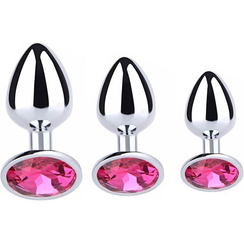 (Ø 28,Ø 34 & Ø 40) Plug Anal De Luxe En Alliage D'aluminium Plug Anal Sex Toys Pour Hommes Femmes Couples Avec Support