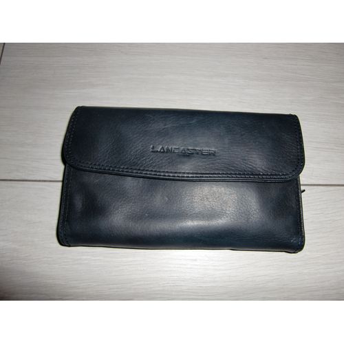 Portefeuille en cuir noir Lancaster