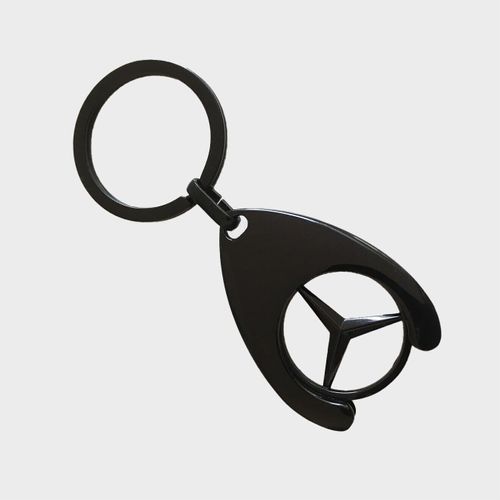Porte Clé Jeton De Caddie Mercedes Benz Noir